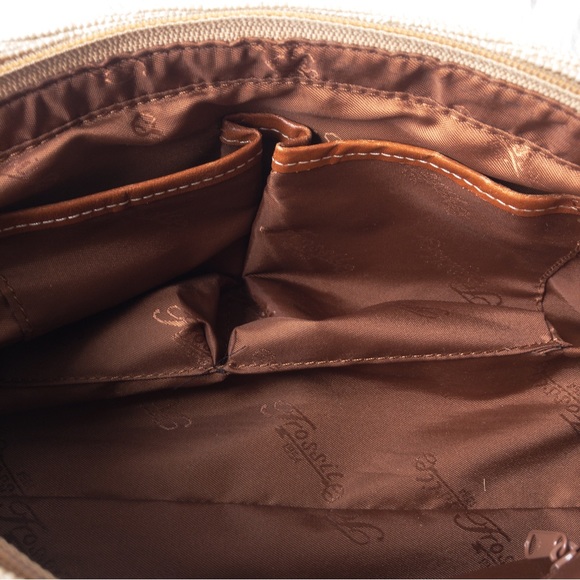 FOSSIL Shoulder Bag Purse with Woven Leather Straps - Picture 8 of 16